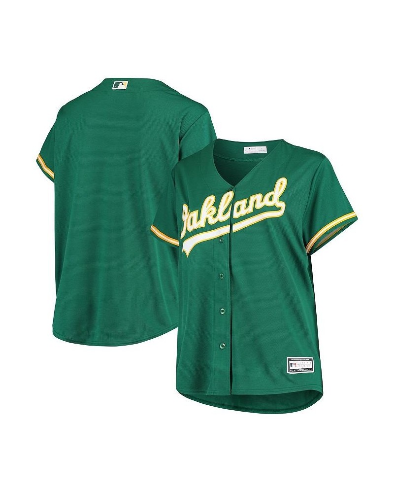 Women's Green Oakland Athletics Plus Size Alternate Replica Team Jersey Green $49.49 Jersey