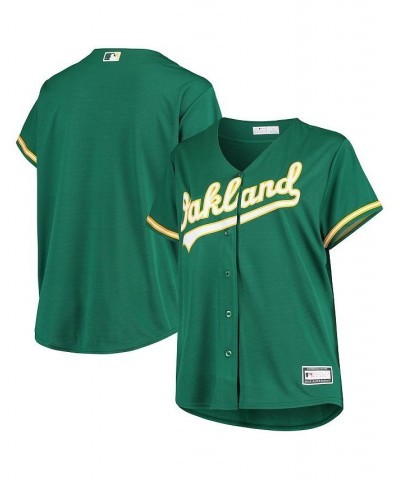 Women's Green Oakland Athletics Plus Size Alternate Replica Team Jersey Green $49.49 Jersey