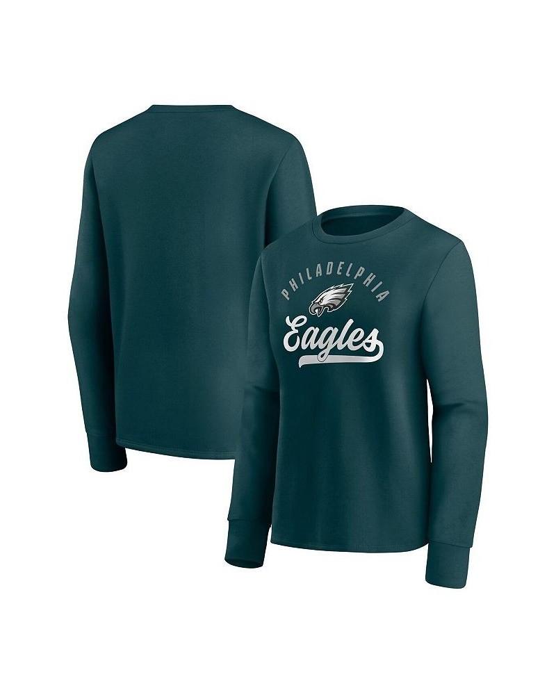 Women's Branded Midnight Green Philadelphia Eagles Ultimate Style Pullover Sweatshirt Green $29.40 Sweatshirts