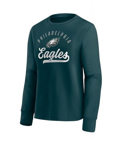 Women's Branded Midnight Green Philadelphia Eagles Ultimate Style Pullover Sweatshirt Green $29.40 Sweatshirts