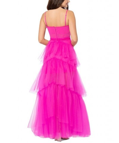 Mesh Corset Ball Gown Pink $128.00 Dresses