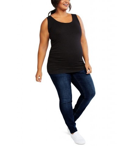 Indigo Blue Plus Size Super Stretch Skinny Maternity Jeans Dark Wash $24.94 Jeans