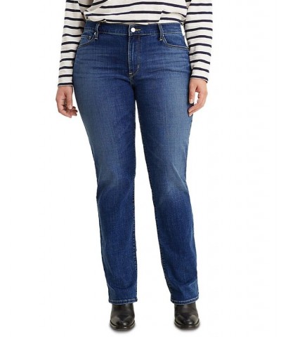 Trendy Plus Size Classic Straight Leg Jeans Lapis Dark $29.40 Jeans