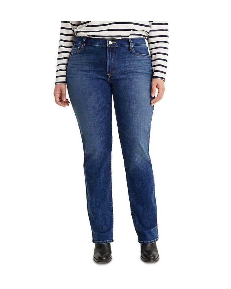 Trendy Plus Size Classic Straight Leg Jeans Lapis Dark $29.40 Jeans