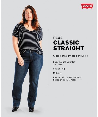 Trendy Plus Size Classic Straight Leg Jeans Lapis Dark $29.40 Jeans