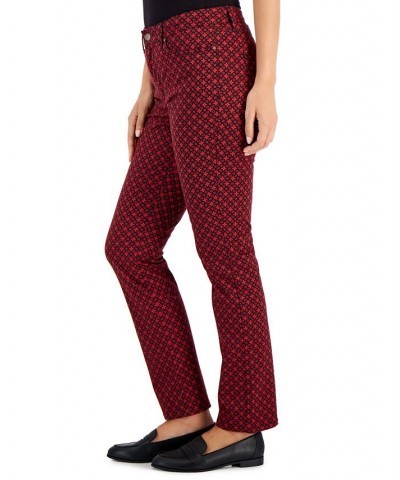 Petite Geometric Lexington Straight-Leg Jeans Ravishing Red $14.24 Jeans