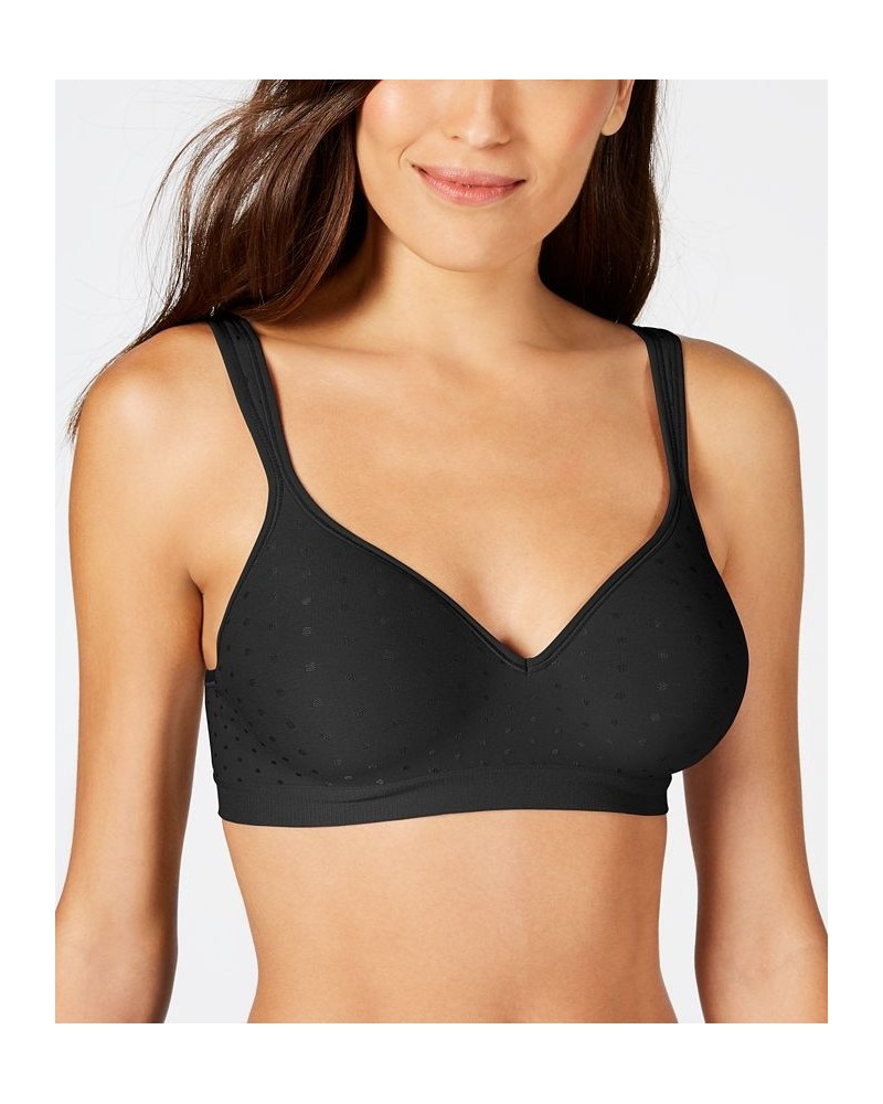 Comfort Revolution Shaping Wireless Smoothing Bra 3463 Black Dot $14.57 Bras