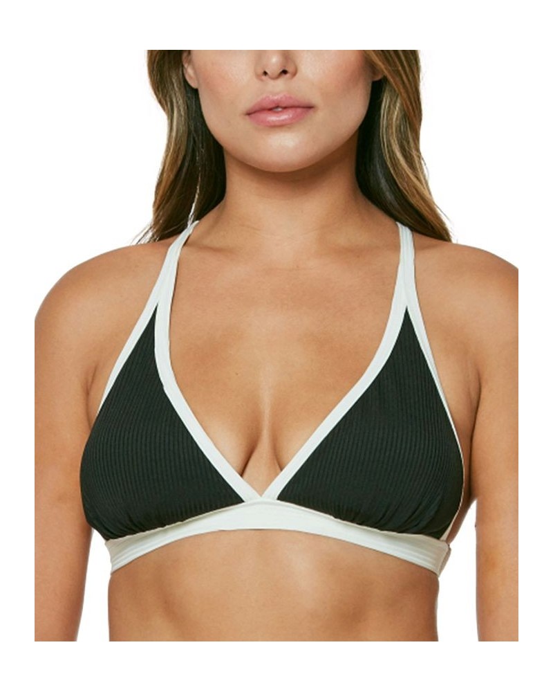 Chop & Change X-Back Full-Support Triangle Bra Bikini Top Black $22.47 Swimsuits