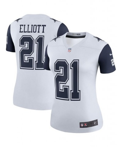 Women's Ezekiel Elliott White Dallas Cowboys Color Rush Legend Player Jersey White $53.90 Jersey