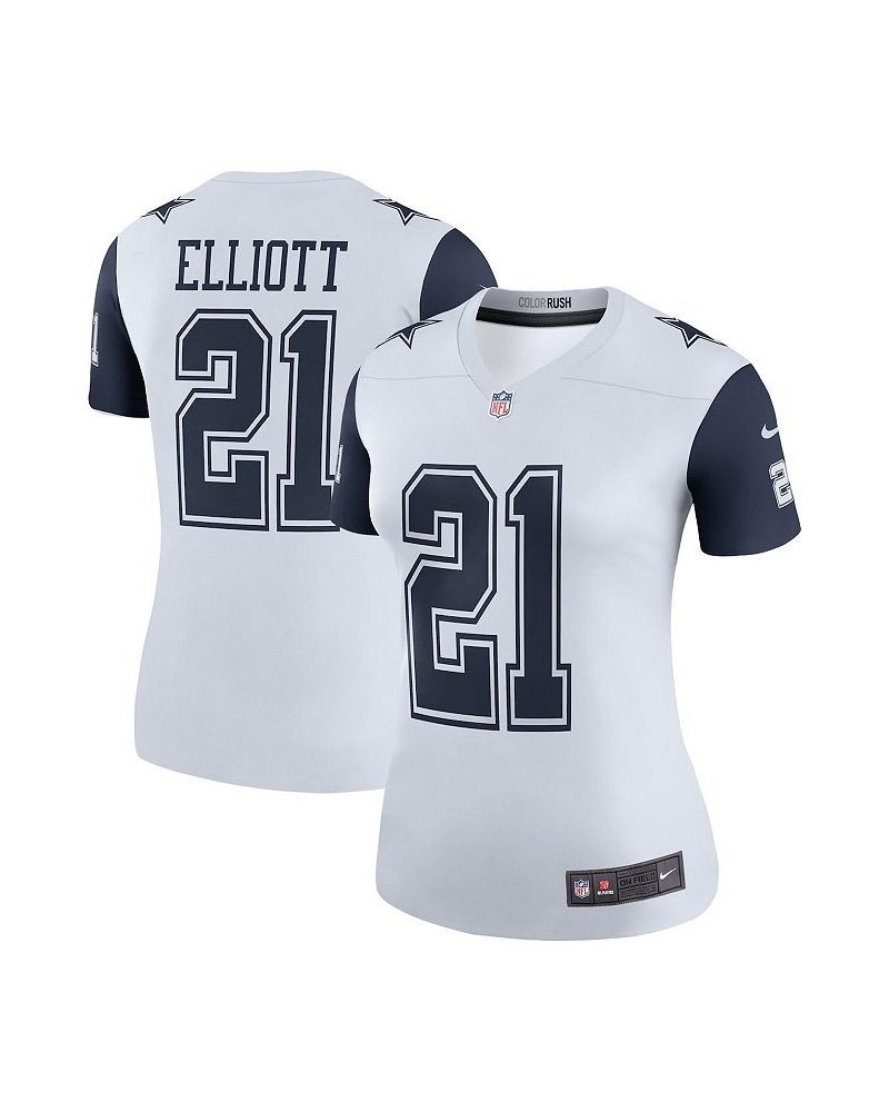 Women's Ezekiel Elliott White Dallas Cowboys Color Rush Legend Player Jersey White $53.90 Jersey