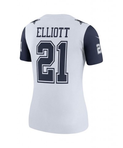 Women's Ezekiel Elliott White Dallas Cowboys Color Rush Legend Player Jersey White $53.90 Jersey