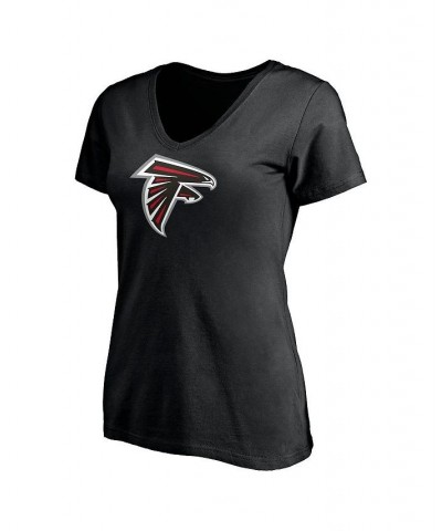 Women's Branded Kyle Pitts Black Atlanta Falcons Player Icon Name Number V-Neck T-shirt Black $26.09 Tops