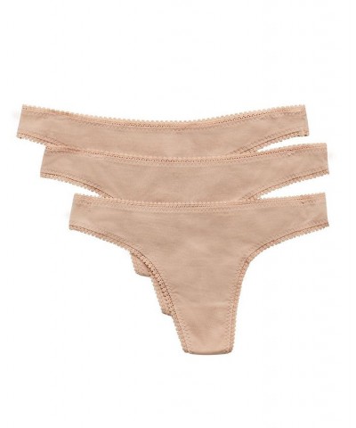 Women's Mesh Hip G 3 Pack Tan/Beige $18.24 Panty