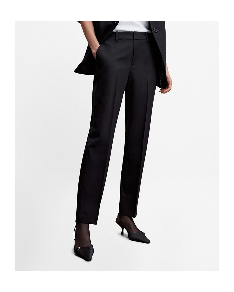 Women's Pleated Suit Pants Black $32.20 Pants