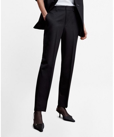 Women's Pleated Suit Pants Black $32.20 Pants