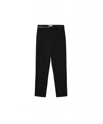 Women's Pleated Suit Pants Black $32.20 Pants