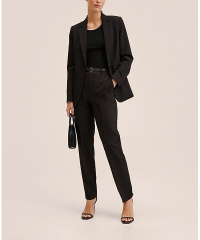 Women's Pleated Suit Pants Black $32.20 Pants