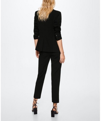 Women's Pleated Suit Pants Black $32.20 Pants