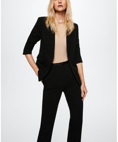 Women's Pleated Suit Pants Black $32.20 Pants