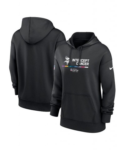 Women's Black Minnesota Vikings 2022 NFL Crucial Catch Therma Performance Pullover Hoodie Black $52.24 Sweatshirts