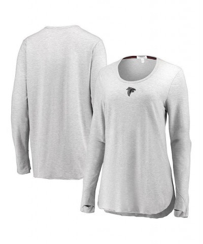 Women's Heather Gray Atlanta Falcons Thumbhole Long Sleeve T-shirt Heather Gray $24.00 Tops