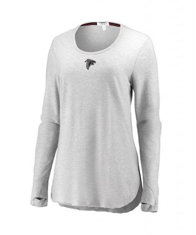 Women's Heather Gray Atlanta Falcons Thumbhole Long Sleeve T-shirt Heather Gray $24.00 Tops