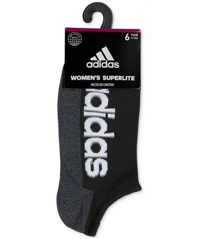 Women's 6-Pk. Superlite Linear 3 No-Show Socks Black/white $14.40 Socks