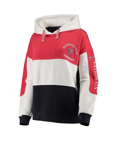 Women's Red and Navy Washington Nationals Rugby Pullover Hoodie Red, Navy $34.76 Sweatshirts