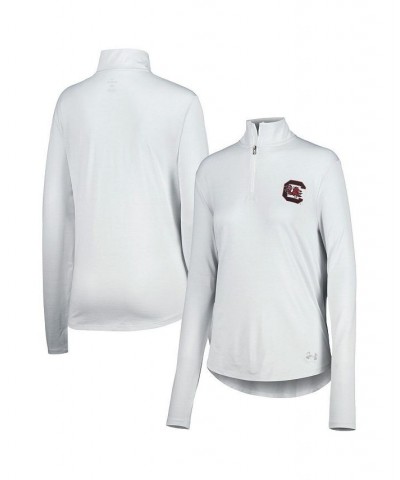 Women's White South Carolina Gamecocks Vent Tech Quarter-Zip Top White $41.24 Tops