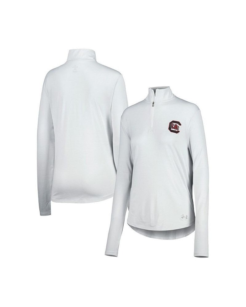 Women's White South Carolina Gamecocks Vent Tech Quarter-Zip Top White $41.24 Tops