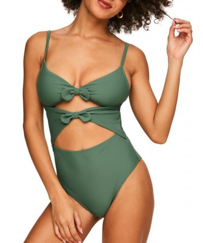 Morgan Women's Swimwear One-Piece Green $27.93 Swimsuits