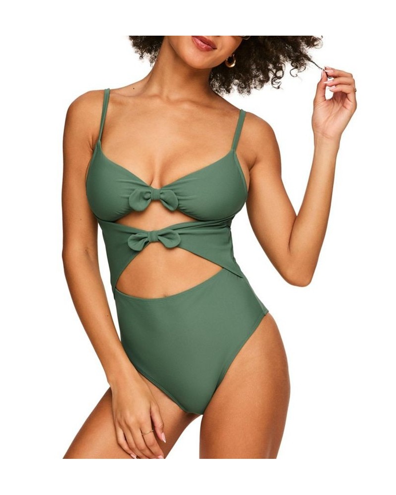 Morgan Women's Swimwear One-Piece Green $27.93 Swimsuits