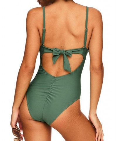 Morgan Women's Swimwear One-Piece Green $27.93 Swimsuits