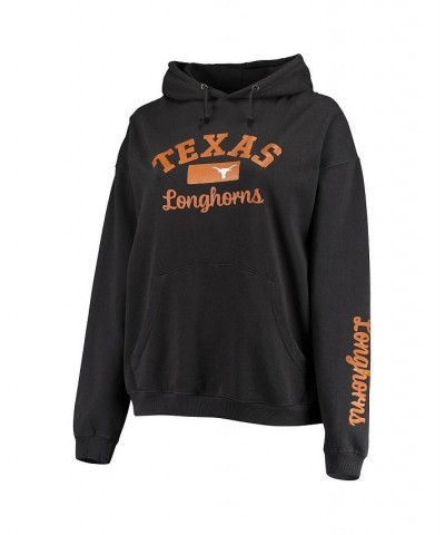 Women's Black Texas Longhorns Rock n Roll Super Oversized Pullover Hoodie Black $43.19 Sweatshirts