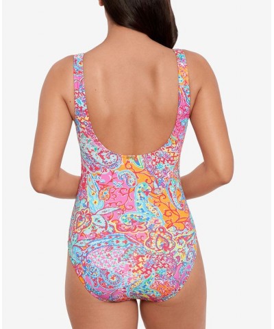 Surplice Printed One-Piece Swimsuit Amara Patchwork $74.25 Swimsuits