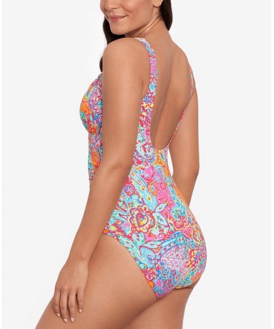 Surplice Printed One-Piece Swimsuit Amara Patchwork $74.25 Swimsuits