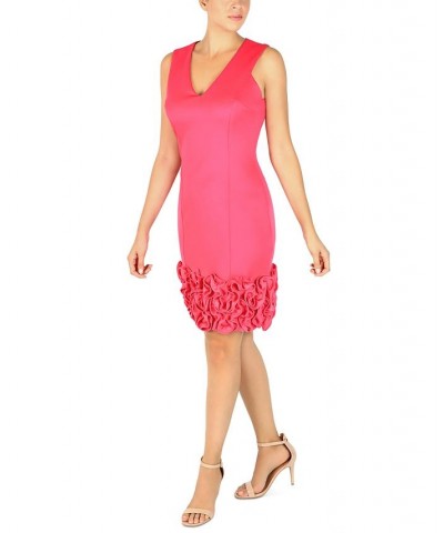 Ruffle-Hem Sheath Dress Pink $57.12 Dresses