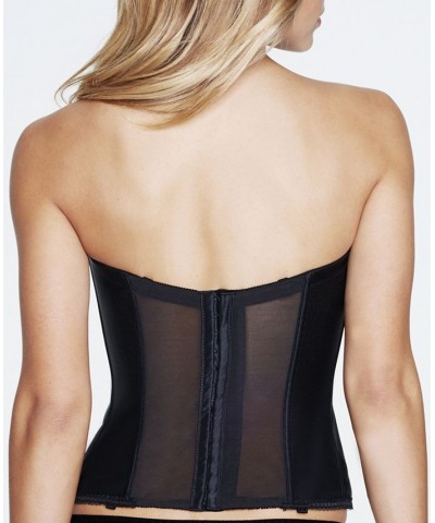 Juliette Satin Corset Strapless Longline 8950 Black $39.99 Bras