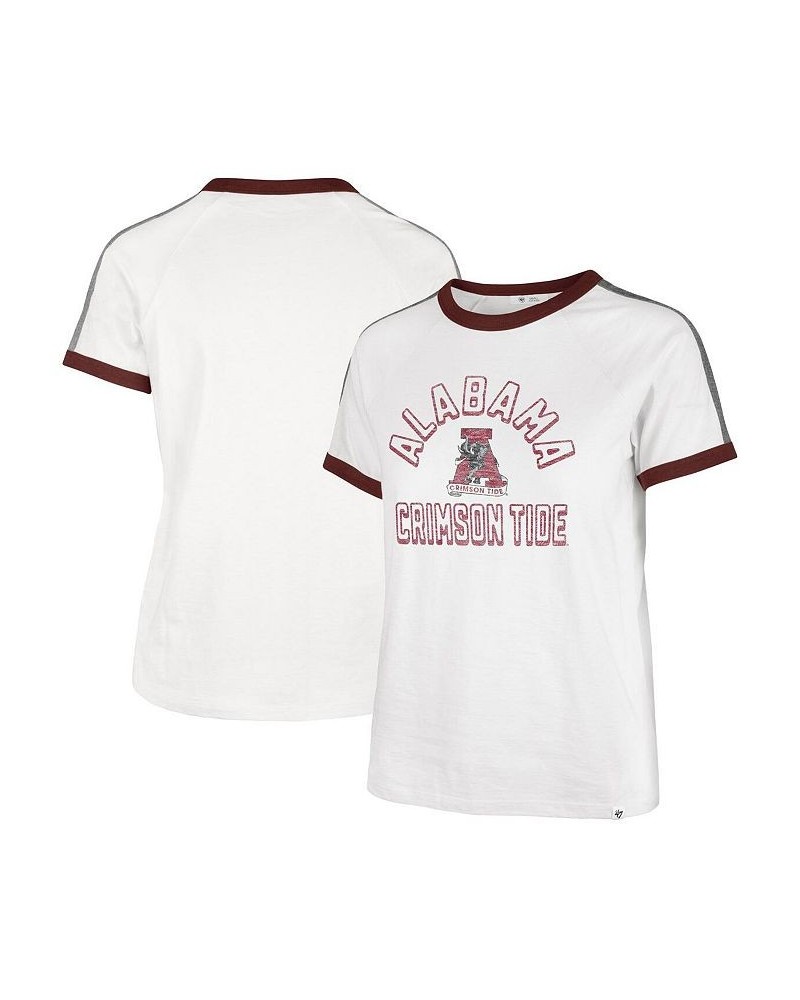 Women's White Alabama Crimson Tide Sweet Heat Peyton T-shirt White $21.84 Tops