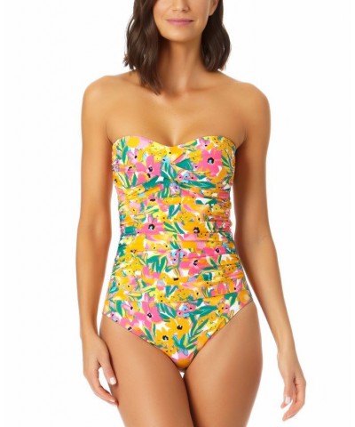 Women's Sunshine Floral Twist-Front One-Piece Swimsuit Sunshine Foral Multi $49.68 Swimsuits