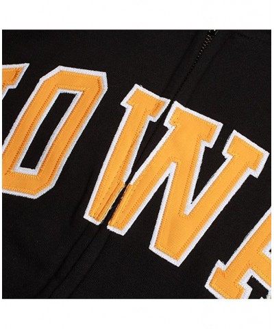 Women's Black Iowa Hawkeyes Arched Name Full-Zip Hoodie Black $31.20 Sweatshirts