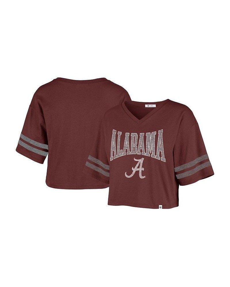 Women's Crimson Alabama Crimson Tide Fanfare Sport V-Neck Crop Top Crimson $22.88 Tops