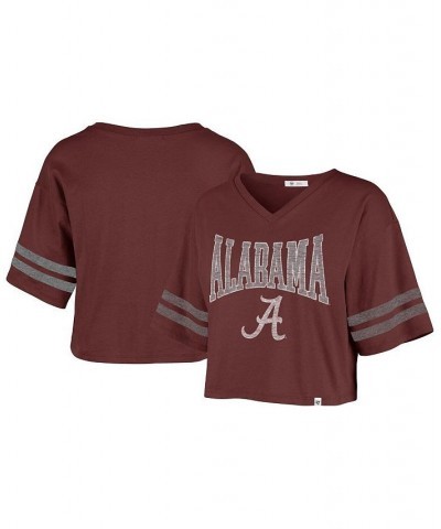 Women's Crimson Alabama Crimson Tide Fanfare Sport V-Neck Crop Top Crimson $22.88 Tops