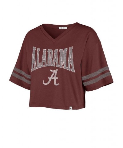 Women's Crimson Alabama Crimson Tide Fanfare Sport V-Neck Crop Top Crimson $22.88 Tops