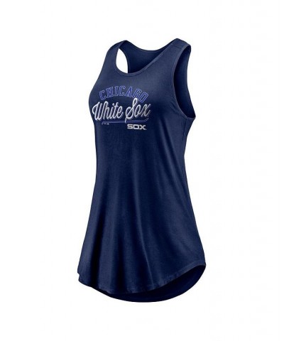 Women's Branded Navy Chicago White Sox Simplicity Swing Racerback Scoop Neck Tank Top Navy $18.00 Tops