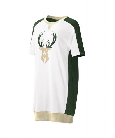 Women's White Milwaukee Bucks Free Throw T-shirt Dress White $35.69 Dresses