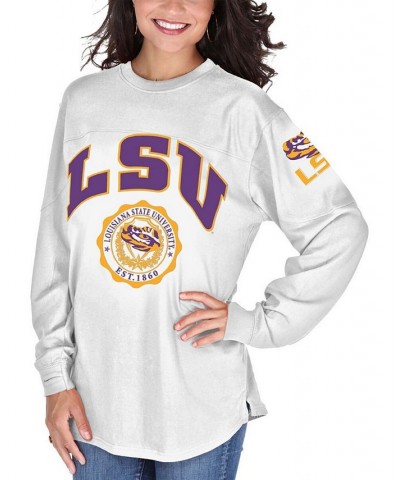 Women's White LSU Tigers Edith Long Sleeve T-shirt White $32.39 Tops