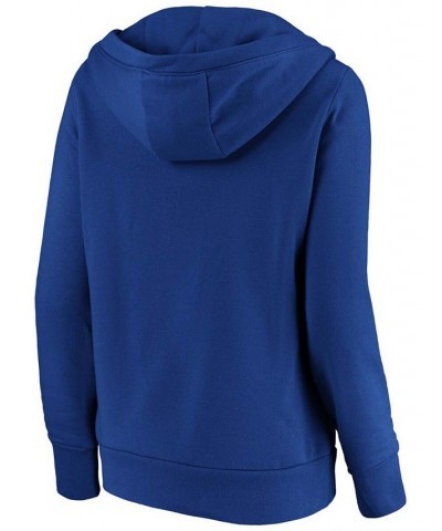 Women's Royal Chicago Cubs Core High Class Crossover Pullover Hoodie Royal $43.19 Sweatshirts