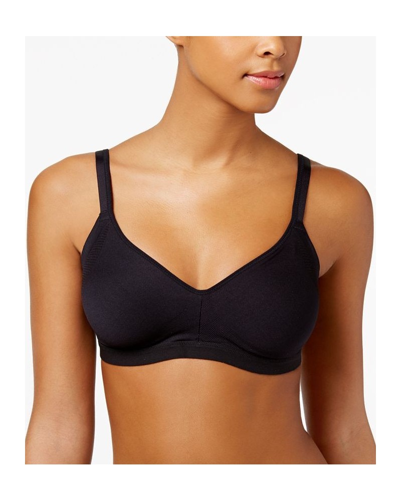 Warners Easy Does It Underarm-Smoothing with Seamless Stretch Wireless Lightly Lined Comfort Bra RM3911A Rich Black $14.00 Bras