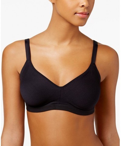 Warners Easy Does It Underarm-Smoothing with Seamless Stretch Wireless Lightly Lined Comfort Bra RM3911A Rich Black $14.00 Bras